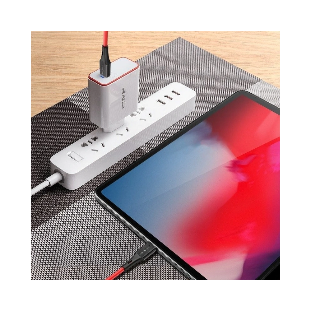 Wholesale USB-C PD Cable BlitzWolf BW-TC17 PD3.0 QC4.0 0.9m Red - BLZ134RED - {ean13} - Hurt