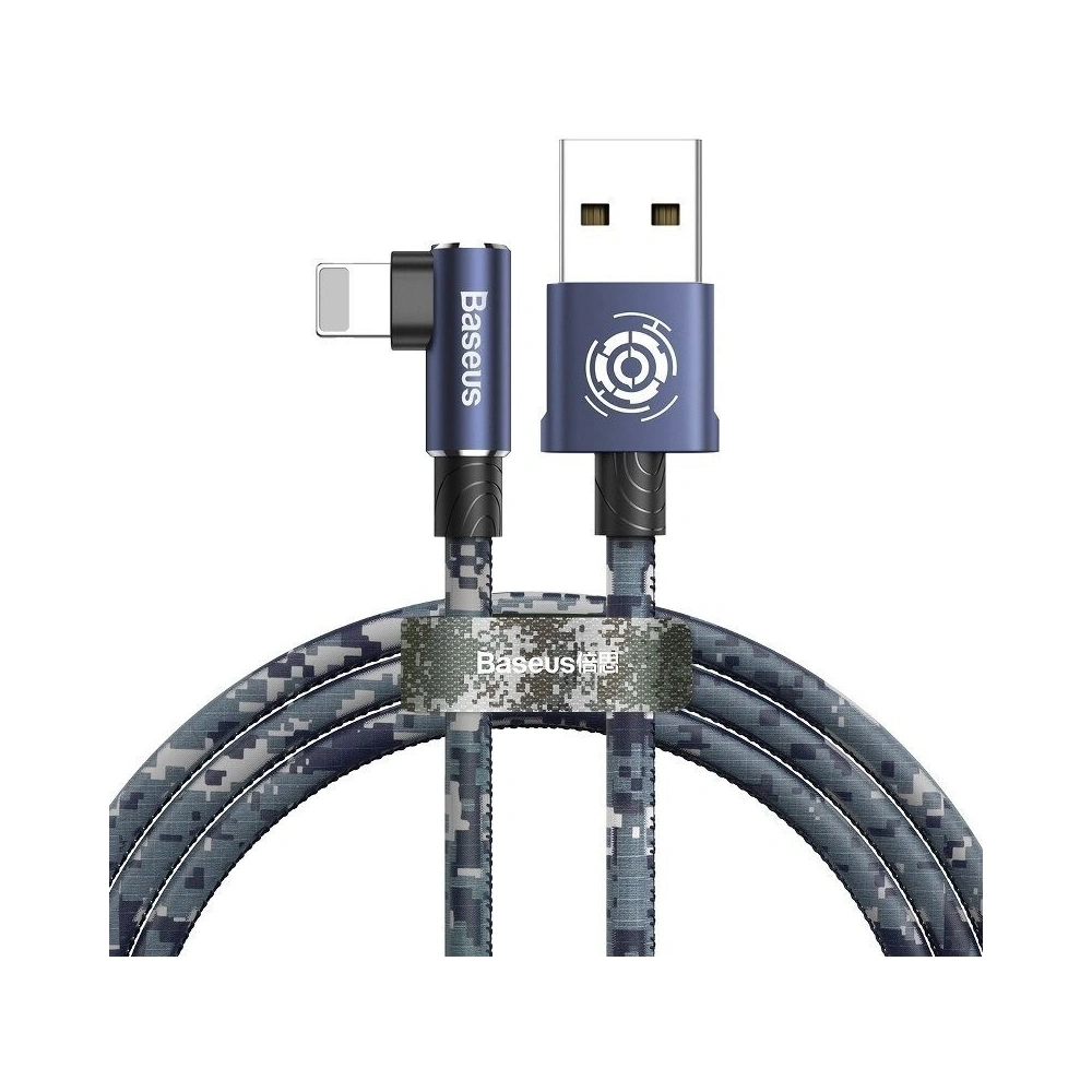 Hurtownia GSM - Cablul unghiular Lightning USB Baseus Camouflage 2,4A 1m (albastru) - BSU596BLU - {ean13} - Hurt
