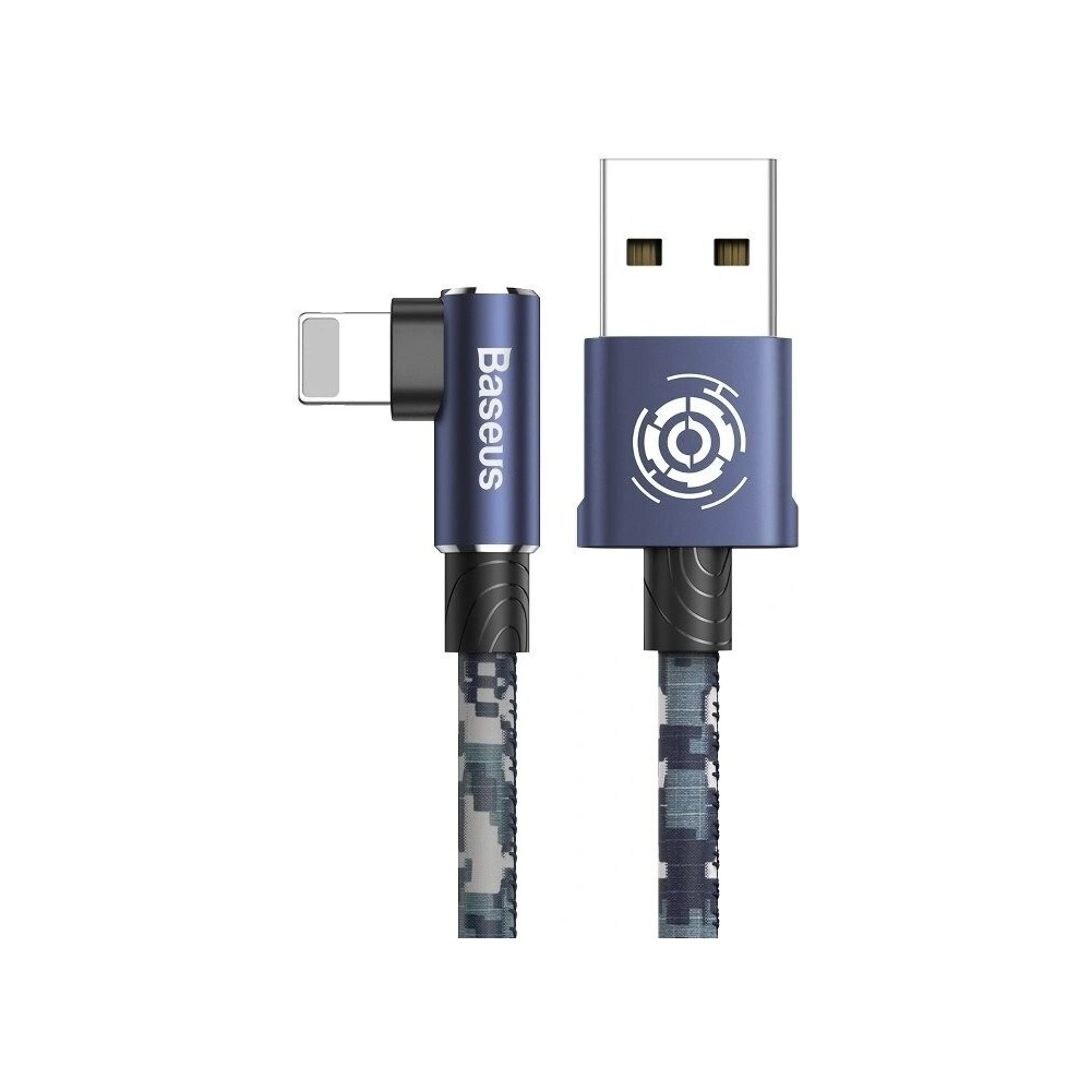 Hurtownia GSM - Cablul unghiular Lightning USB Baseus Camouflage 2,4A 1m (albastru) - BSU596BLU - {ean13} - Hurt