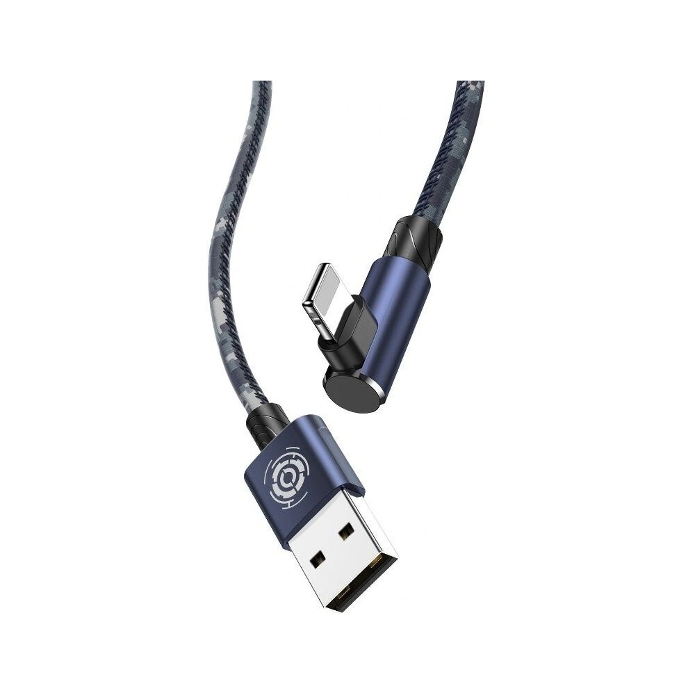 Hurtownia GSM - Cablul unghiular Lightning USB Baseus Camouflage 2,4A 1m (albastru) - BSU596BLU - {ean13} - Hurt