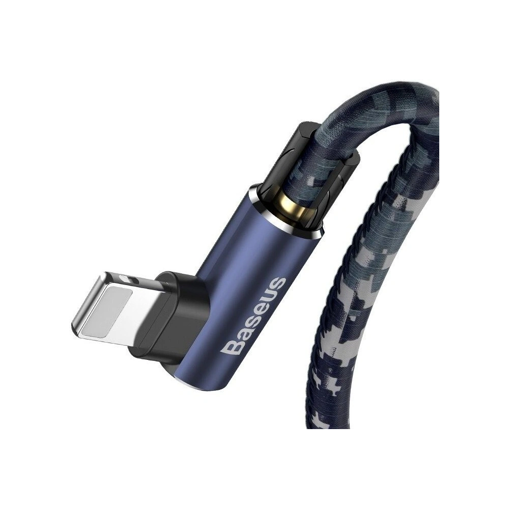 Hurtownia GSM - Cablul unghiular Lightning USB Baseus Camouflage 2,4A 1m (albastru) - BSU596BLU - {ean13} - Hurt