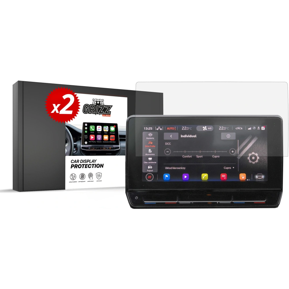 Folia ceramiczna GrizzGlass CarDisplay Protection do Cupra Formentor 10" [2w1]