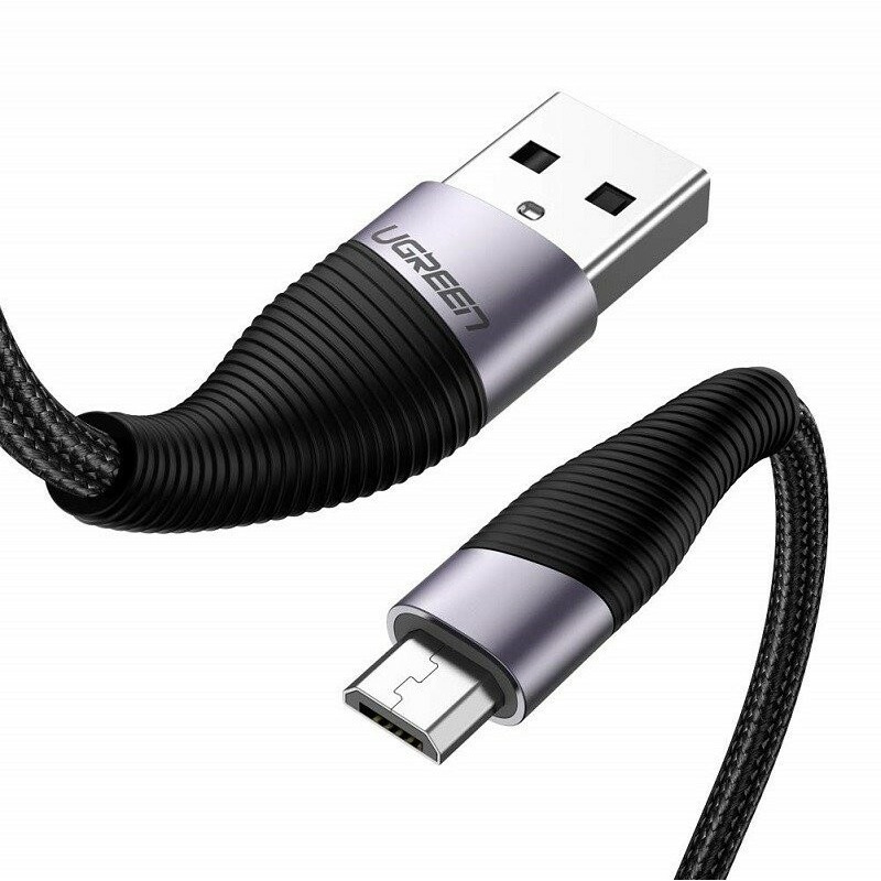 Hurtownia Ugreen - 6957303858743 - UGR139BLK - Kabel micro USB UGREEN QC 3.0 2.4A 2m (czarny) - B2B homescreen