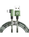 Kabel unghiular Lightning USB Baseus Camouflage 2,4A 1m (verde)