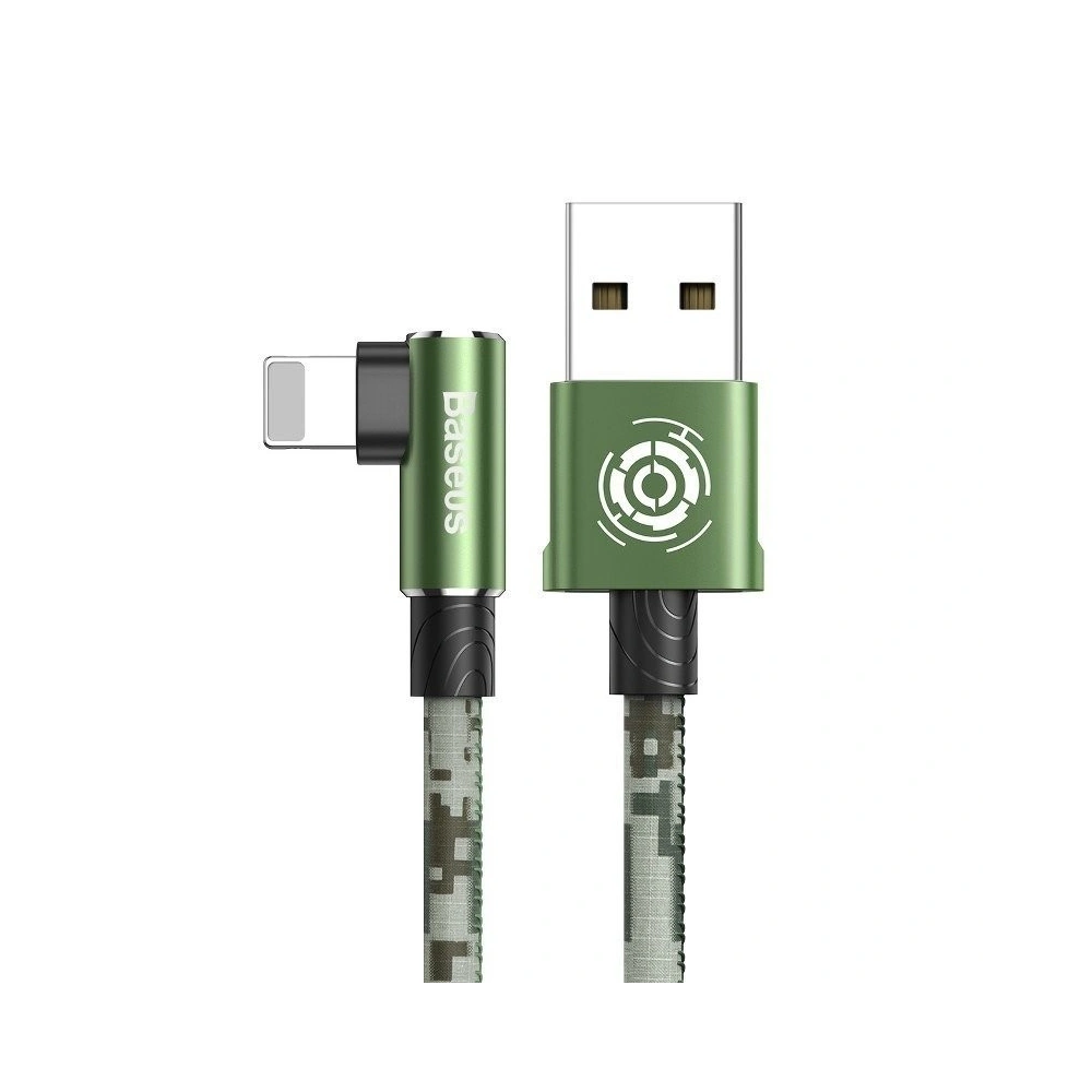 Hurtownia GSM - Kabel unghiular Lightning USB Baseus Camouflage 2,4A 1m (verde) - BSU597GRN - {ean13} - Hurt