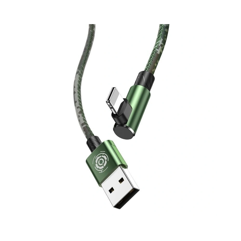 Hurtownia GSM - Kabel unghiular Lightning USB Baseus Camouflage 2,4A 1m (verde) - BSU597GRN - {ean13} - Hurt