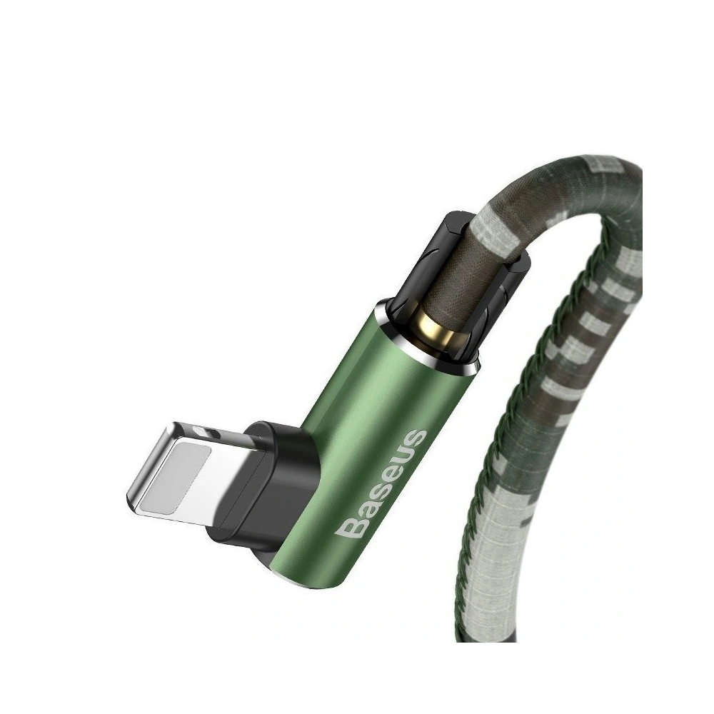 Hurtownia GSM - Kabel unghiular Lightning USB Baseus Camouflage 2,4A 1m (verde) - BSU597GRN - {ean13} - Hurt