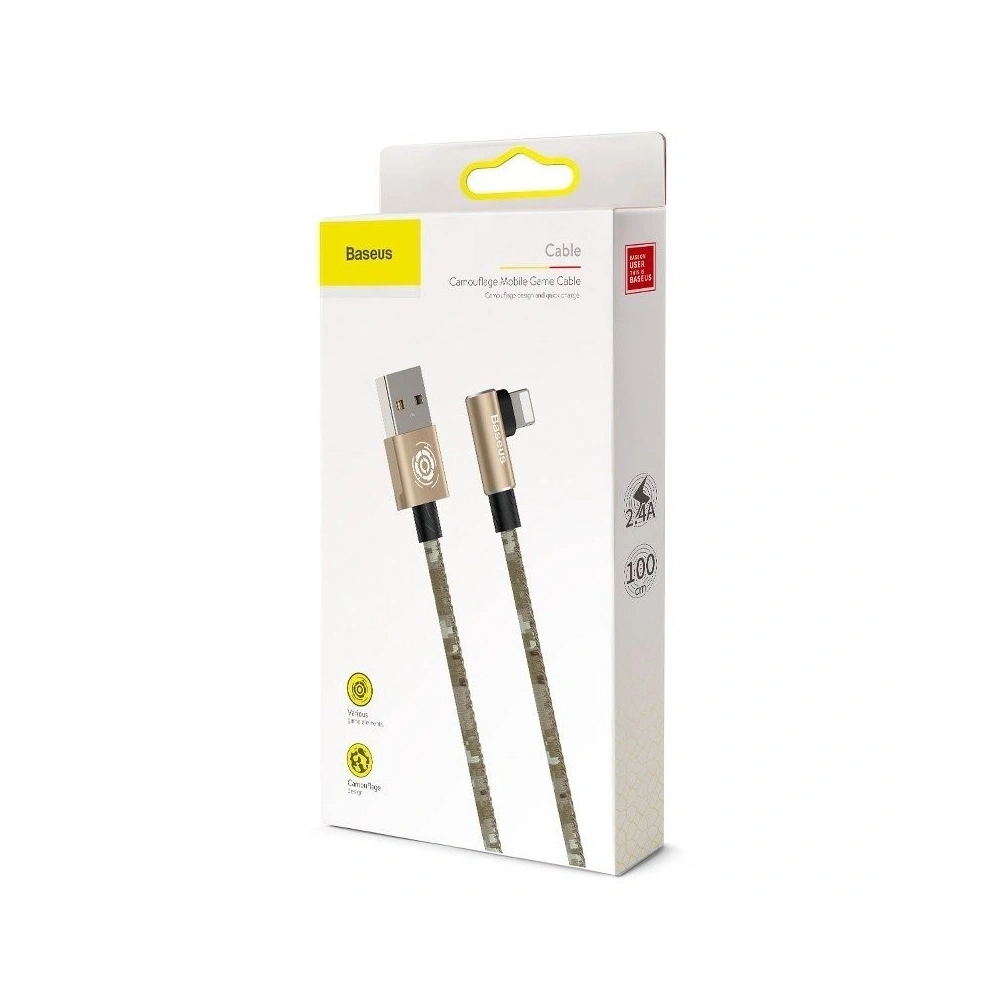 Hurtownia GSM - Cablul unghiular Lightning USB Baseus Camouflage 2,4A 1m (cafea) - BSU598BR - {ean13} - Hurt