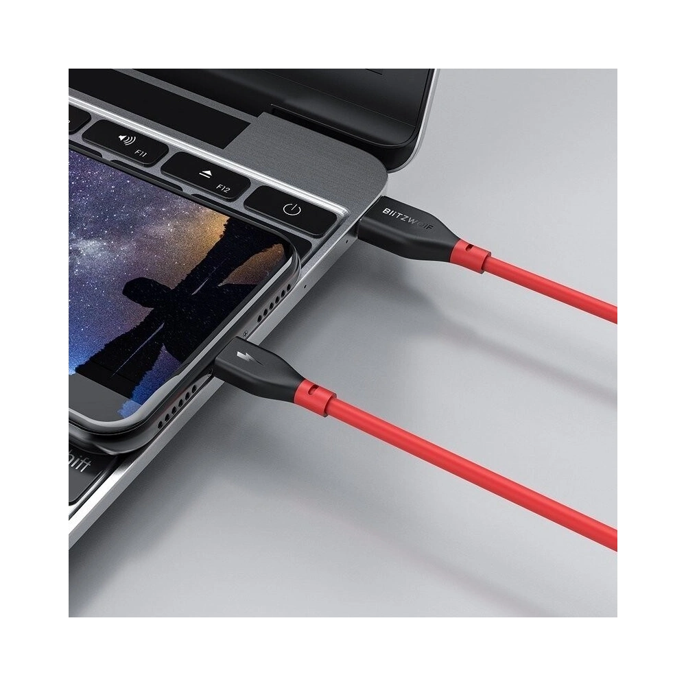 Hurtownia GSM - Kabel Lightning BlitzWolf BW-MF11 0.91m (czerwony) - BLZ144RED - {ean13} - Hurt
