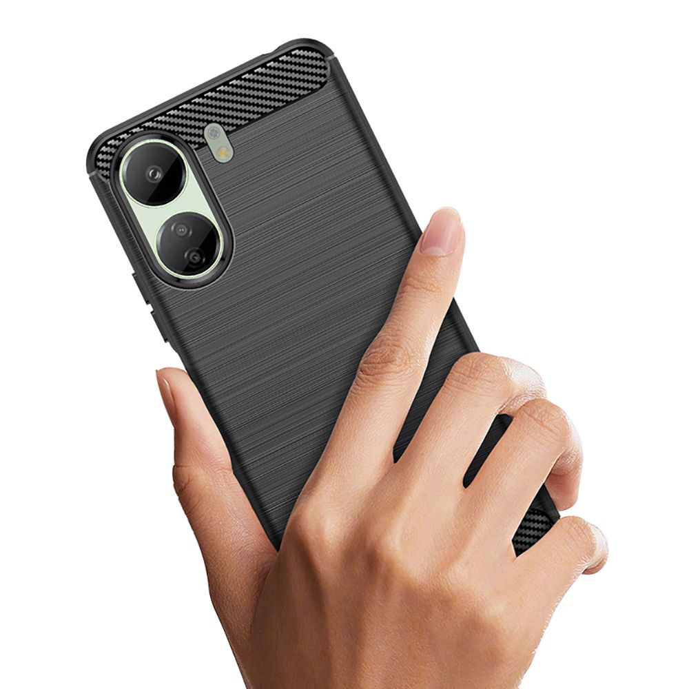 Kryt Tech-Protect TPUCarbon Xiaomi Redmi 13C / POCO C65 Black