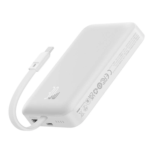 Powerbank magnetyczny Baseus Magnetic Mini USB-C 10000mAh 30W MagSafe (biały)