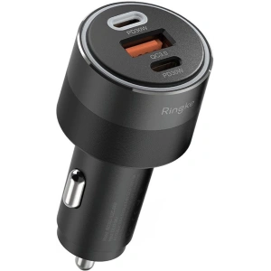 Hurtownia GSM - Autós töltő Ringke 3-portos USB-A QC, 2xUSB-C PD autós töltő 30W Fekete - RGK1907 - {ean13} - Hurt