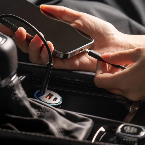 Ładowarka samochodowa Ringke 3-port USB-A QC, 2xUSB-C PD Car Charger 30W Black