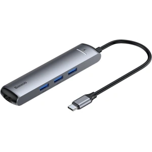 Adapter HUB 6w1 Baseus USB-C na 3x USB 3.0 + HDMI + RJ45 + USB-C PD