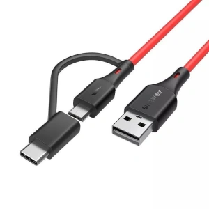 Hurtownia GSM - Cablul Micro USB + adaptor USB-C BlitzWolf BW-MT3 3A 1,8m - BLZ146 - {ean13} - Hurt