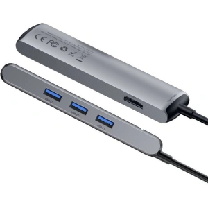 Adapter HUB 6w1 Baseus USB-C na 3x USB 3.0 + HDMI + RJ45 + USB-C PD