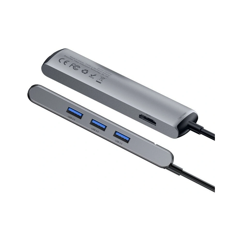 Wholesale Adapter HUB 6in1 Baseus USB-C to 3x USB 3.0 + HDMI + RJ45 + USB-C PD - BSU607 - {ean13} - Hurt