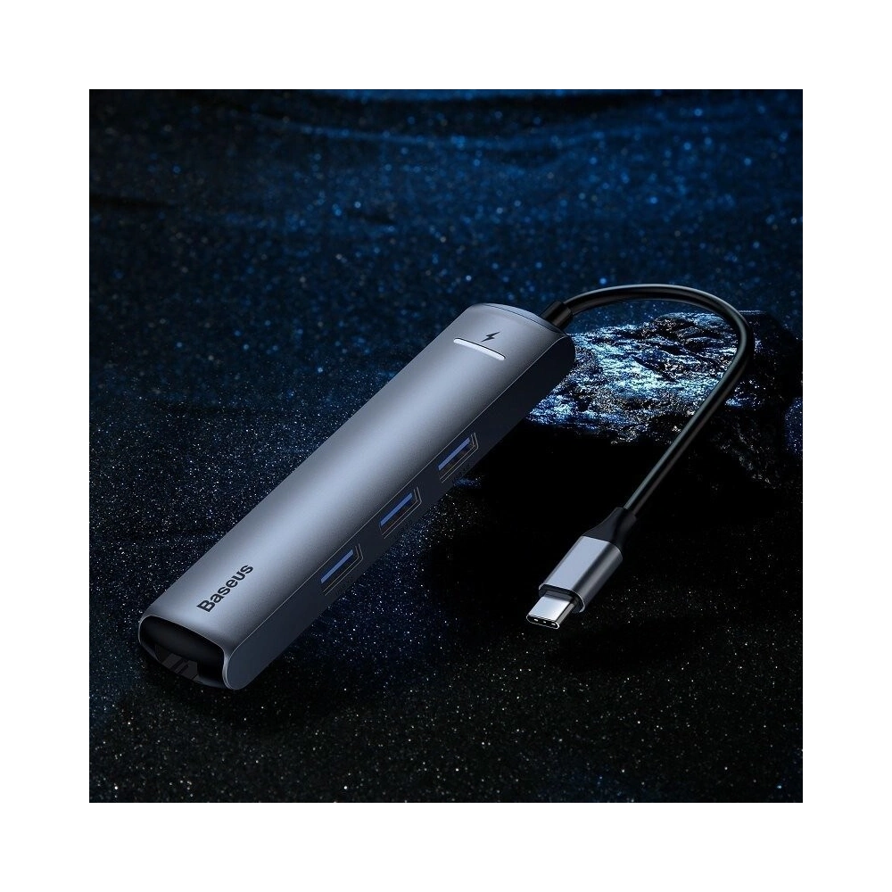Hurtownia GSM - Adapter HUB 6w1 Baseus USB-C na 3x USB 3.0 + HDMI + RJ45 + USB-C PD - BSU607 - {ean13} - Hurt