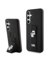 Etui Karl Lagerfeld KLHCS23FEGSAKCPK Samsung Galaxy S23 FE hardcase Gripstand Saffiano Karl&Choupette Pins negru/black