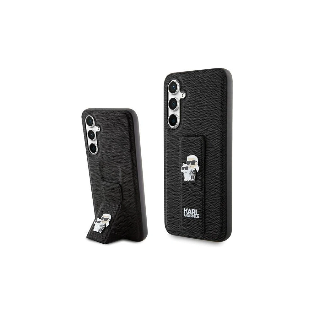 Hurtownia GSM - Case Karl Lagerfeld KLHCS23FEGSAKCPK Samsung Galaxy S23 FE Hardcase Gripstand Saffiano Karl&Choupette Pins schwarz/black - KLD1862 - {ean13} - Hurt