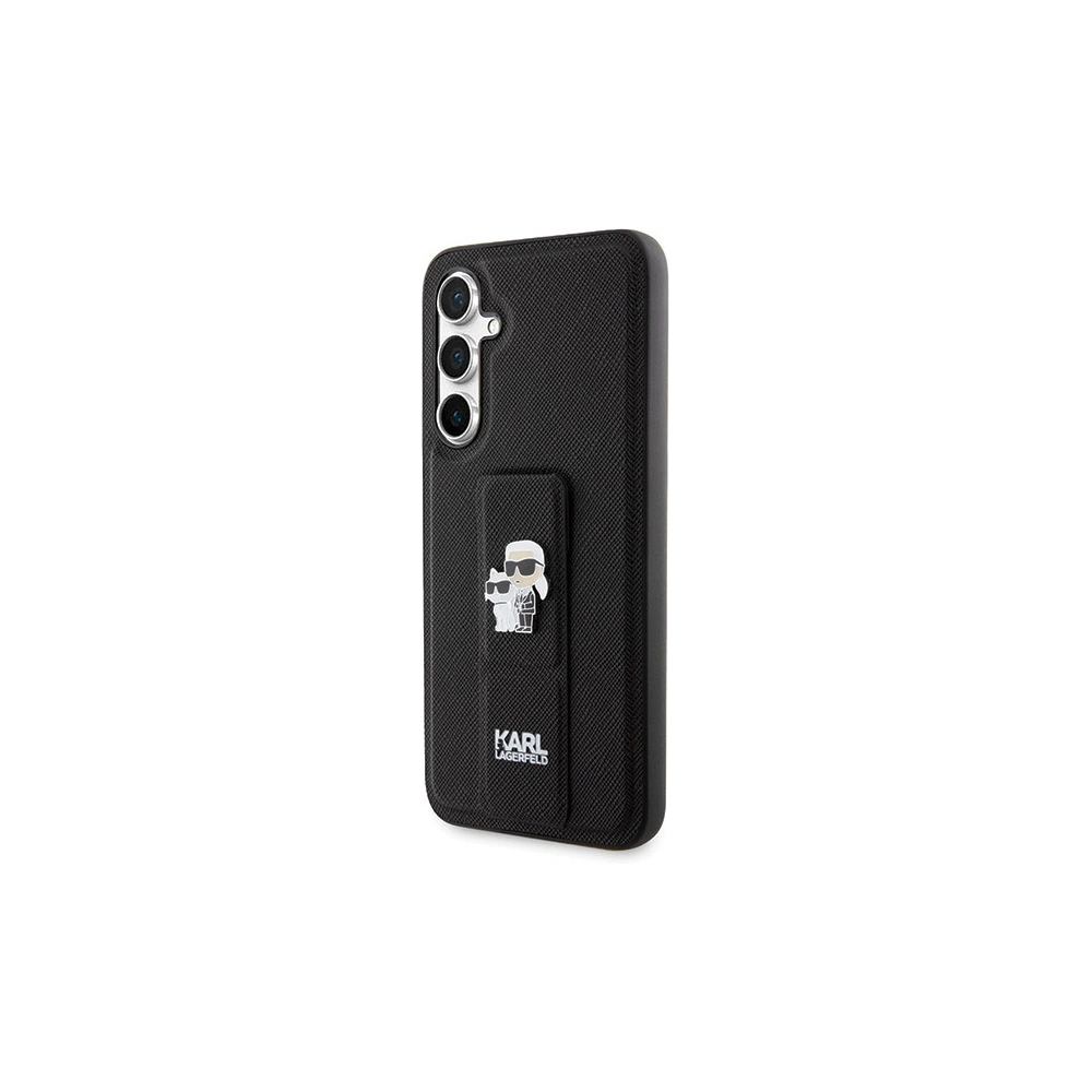 Hurtownia GSM - Case Karl Lagerfeld KLHCS23FEGSAKCPK Samsung Galaxy S23 FE Hardcase Gripstand Saffiano Karl&Choupette Pins schwarz/black - KLD1862 - {ean13} - Hurt