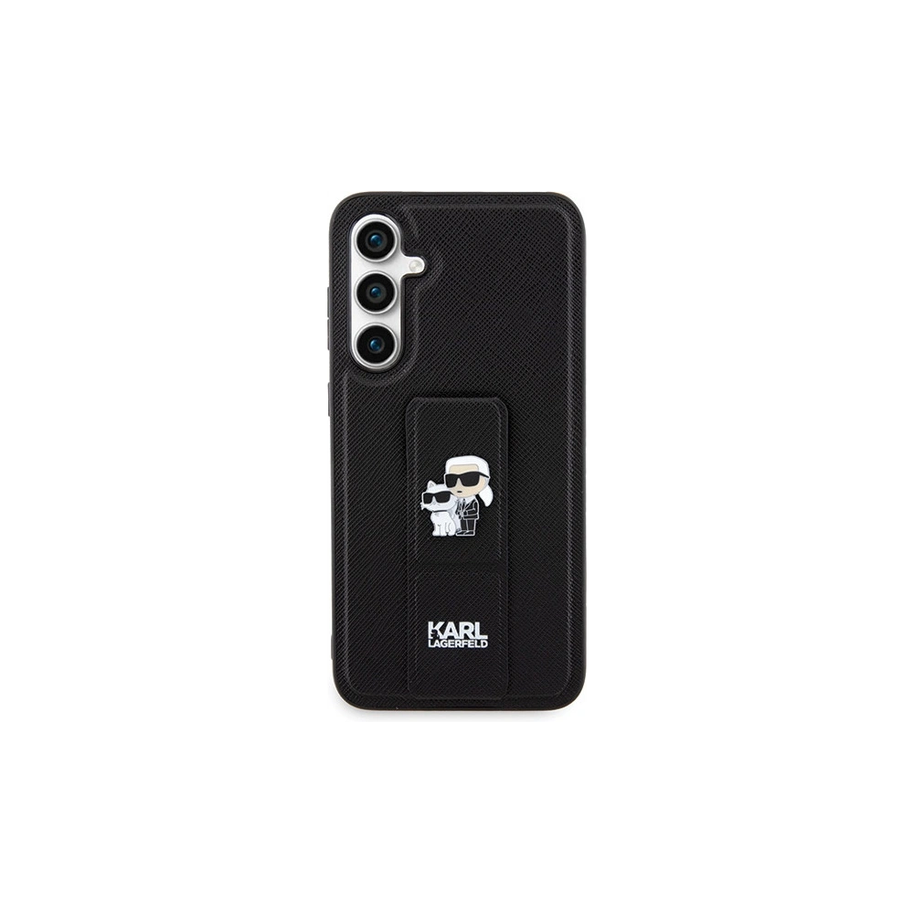 Hurtownia GSM - Case Karl Lagerfeld KLHCS23FEGSAKCPK Samsung Galaxy S23 FE Hardcase Gripstand Saffiano Karl&Choupette Pins schwarz/black - KLD1862 - {ean13} - Hurt