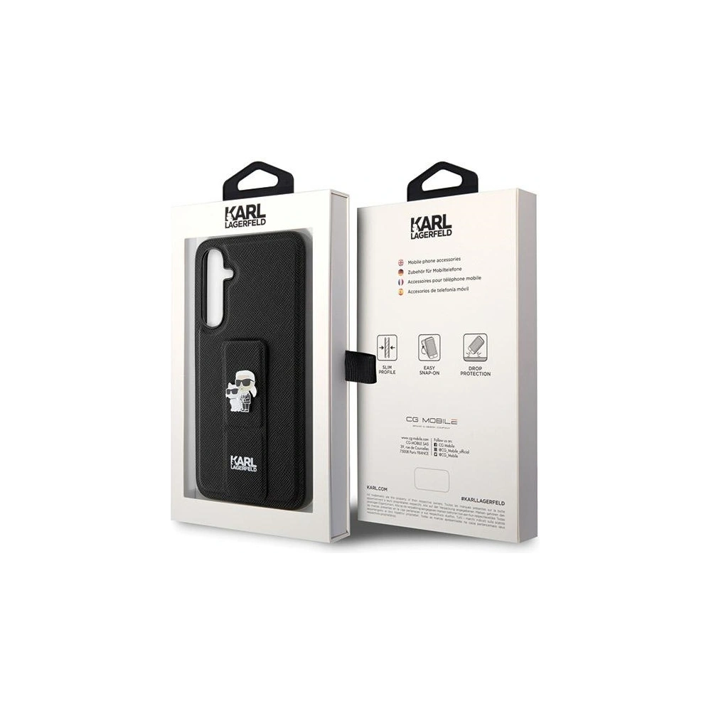 Hurtownia GSM - Case Karl Lagerfeld KLHCS23FEGSAKCPK Samsung Galaxy S23 FE Hardcase Gripstand Saffiano Karl&Choupette Pins schwarz/black - KLD1862 - {ean13} - Hurt