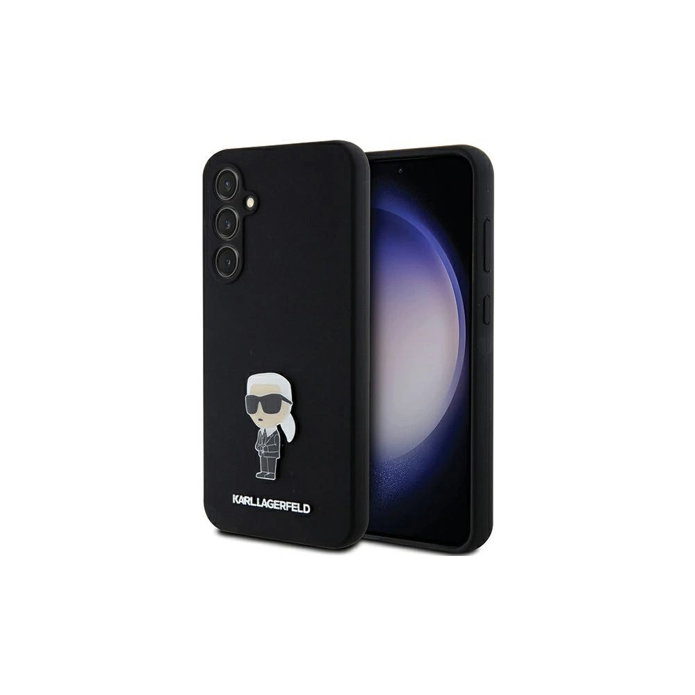 Hurtownia GSM - Etui Karl Lagerfeld KLHCS23FEMHKNPK Samsung Galaxy S23 FE Silicone Ikonik Metal Pin černý/black - KLD1863 - {ean13} - Hurt
