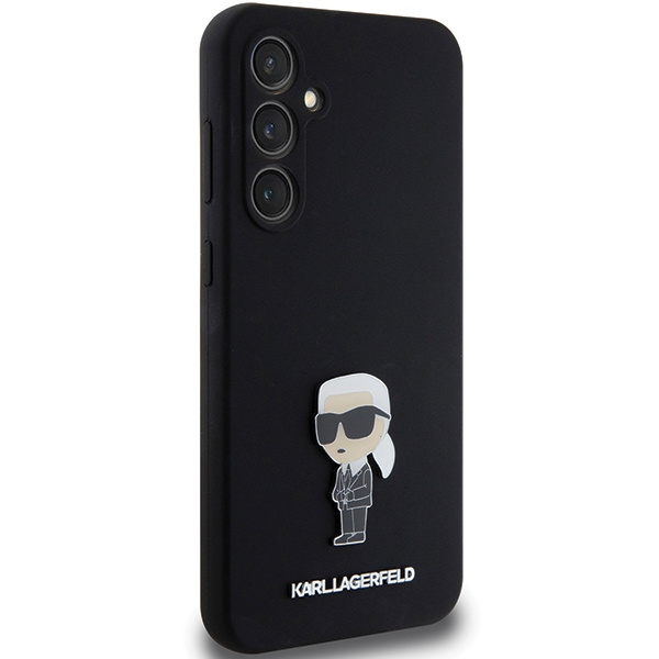 Kryt Karl Lagerfeld KLHCS23FEMHKNPK Samsung Galaxy S23 FE Silicone Ikonik Metal Pin black