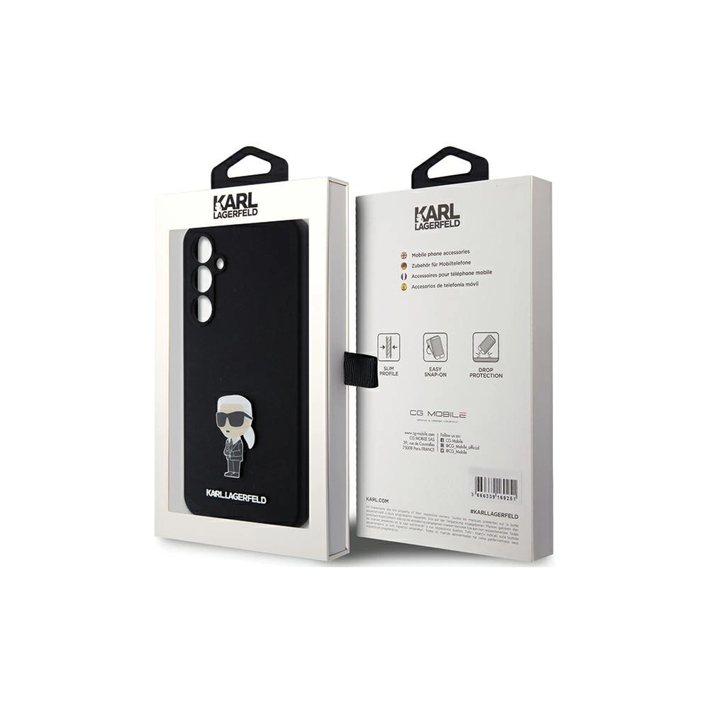 Hurtownia GSM - Etui Karl Lagerfeld KLHCS23FEMHKNPK Samsung Galaxy S23 FE Silicone Ikonik Metal Pin černý/black - KLD1863 - {ean13} - Hurt
