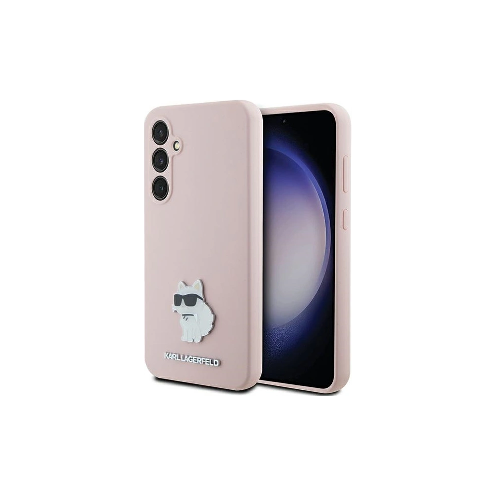 Hurtownia GSM - Case Karl Lagerfeld KLHCS23FESMHCNPP Samsung Galaxy S23 FE Silikon Choupette Metall Pin rosa/pink - KLD1864 - {ean13} - Hurt