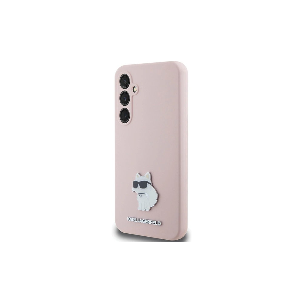 Hurtownia GSM - Etui Karl Lagerfeld KLHCS23FESMHCNPP Samsung Galaxy S23 FE Szilikon Choupette Fém Kitűző rózsaszín/pink - KLD1864 - {ean13} - Hurt