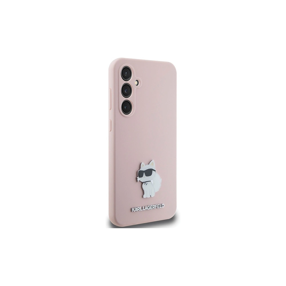 Hurtownia GSM - Etui Karl Lagerfeld KLHCS23FESMHCNPP Samsung Galaxy S23 FE Szilikon Choupette Fém Kitűző rózsaszín/pink - KLD1864 - {ean13} - Hurt