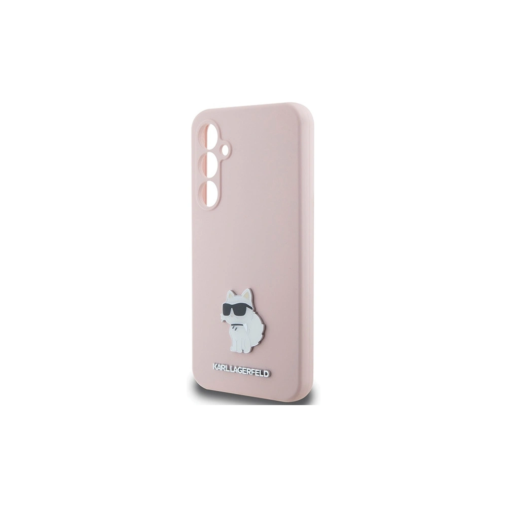 Hurtownia GSM - Etui Karl Lagerfeld KLHCS23FESMHCNPP Samsung Galaxy S23 FE Szilikon Choupette Fém Kitűző rózsaszín/pink - KLD1864 - {ean13} - Hurt