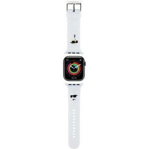 Hurtownia GSM - Pasek Karl Lagerfeld KLAWMSLKCNH Apple Watch 4/5/6/7/SE/8/9/10 40/41/42mm curea 3D Rubber Karl&Choupette Heads alb/white - KLD1865 - {ean13} - Hurt