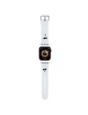 Strap Karl Lagerfeld KLAWMSLKCNH Apple Watch 4/5/6/7/SE/8/9/10 40/41/42mm strap 3D Rubber Karl&Choupette Heads white