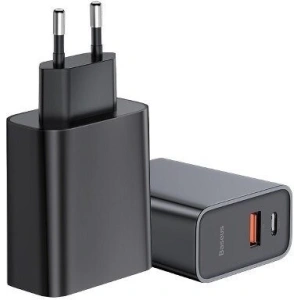 Fast Wall Charger Baseus PD + QC 3.0 30W Black