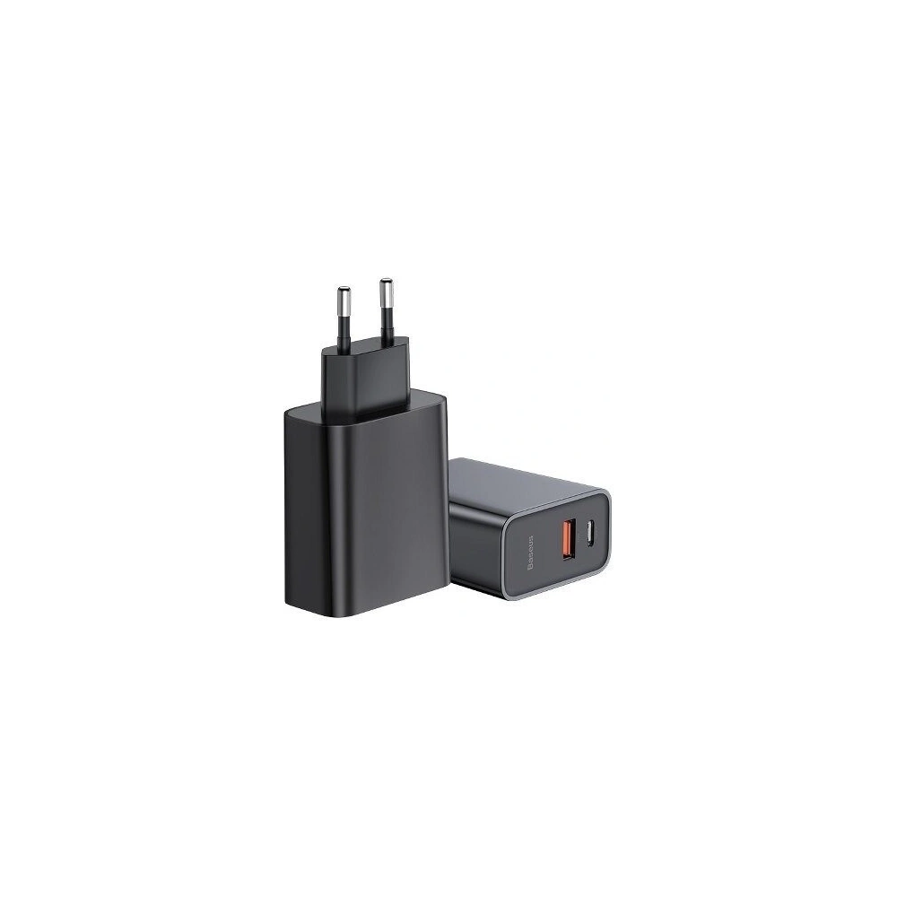 Hurtownia GSM - Szybka ładowarka sieciowa Baseus PD + QC 3.0 30W (czarna) - BSU609BLK - {ean13} - Hurt