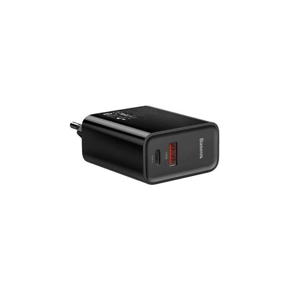 Hurtownia GSM - Szybka ładowarka sieciowa Baseus PD + QC 3.0 30W (czarna) - BSU609BLK - {ean13} - Hurt