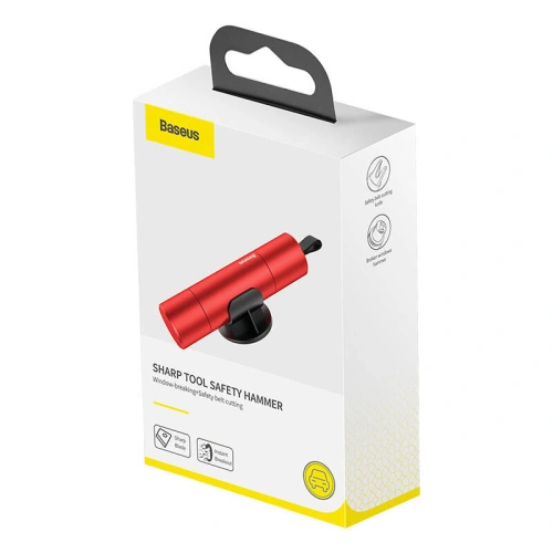 Młotek bezpieczeństwa Baseus Sharp Tool czerwony