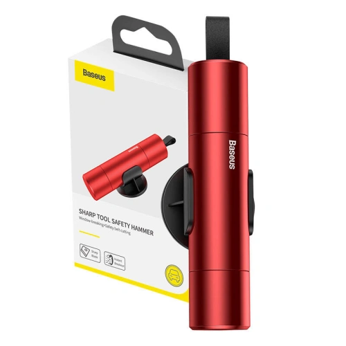 Młotek bezpieczeństwa Baseus Sharp Tool czerwony