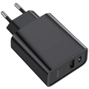 Szybka ładowarka sieciowa Baseus PD + QC 3.0 30W (czarna)
