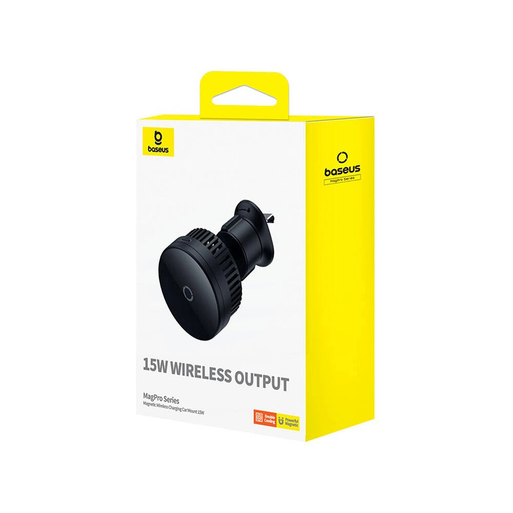 Hurtownia GSM - Autohalterung für Lüftungsgitter mit kabellosem Laden Baseus MagPro 15W (schwarz) - BSU4814 - {ean13} - Hurt