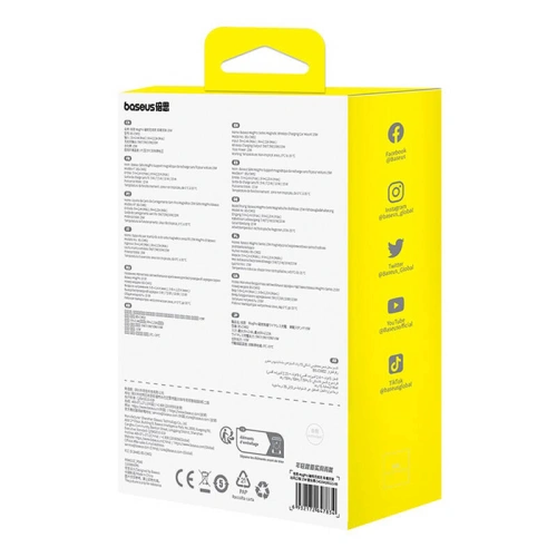 Uchwyt samochodowy do kratki z ładowaniem bezprzewodowym Baseus MagPro 15W (czarny)