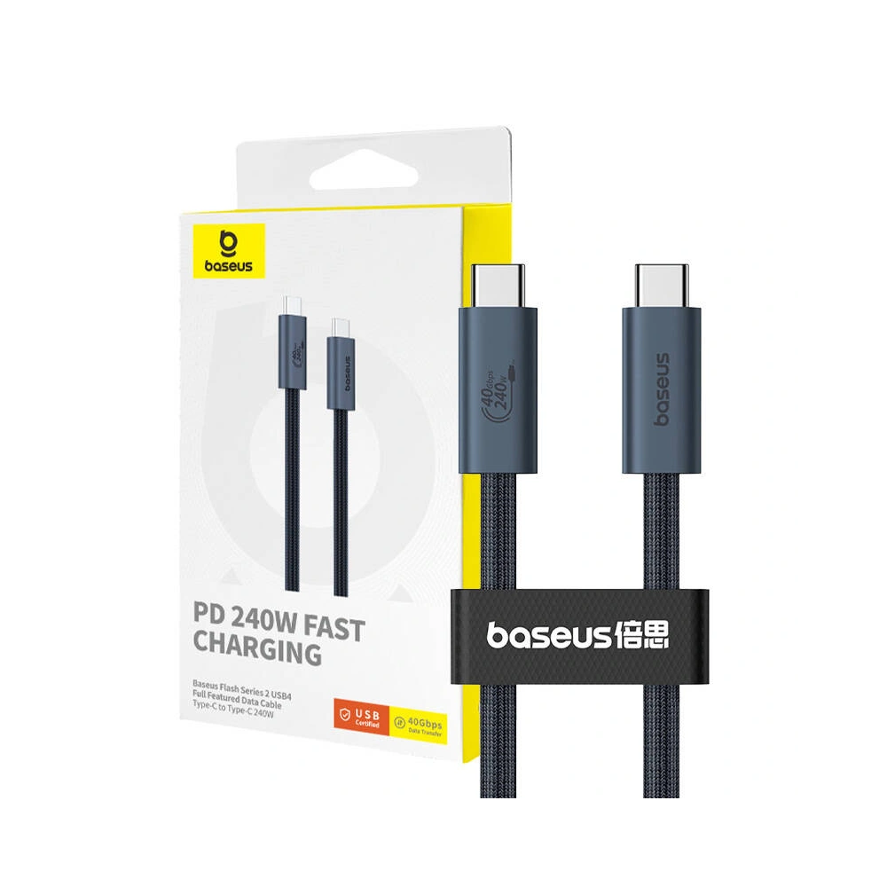 Hurtownia GSM - Kabel Baseus Flash 2 USB-C / USB-C 240W 1m (černý) - BSU4815 - {ean13} - Hurt