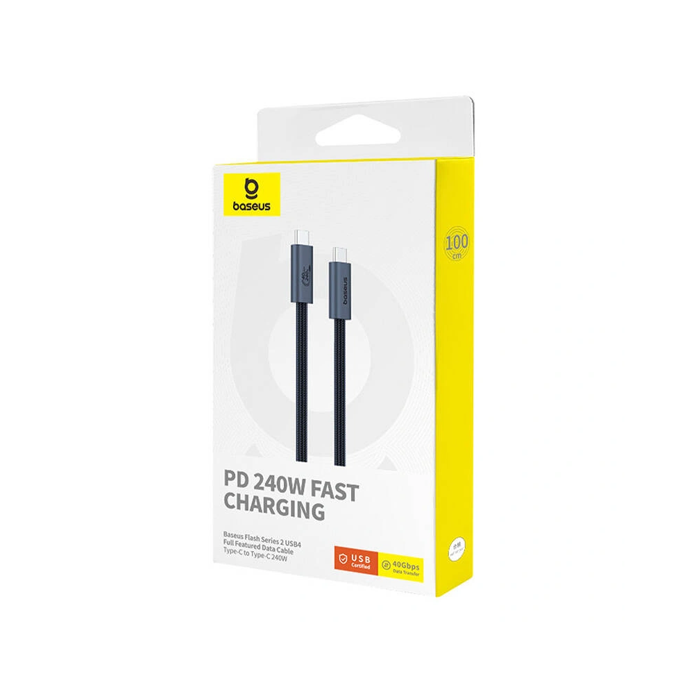 Hurtownia GSM - Kabel Baseus Flash 2 USB-C / USB-C 240W 1m (černý) - BSU4815 - {ean13} - Hurt