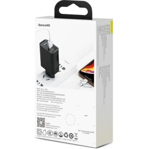 Szybka ładowarka sieciowa Baseus PD + QC 3.0 30W (czarna)