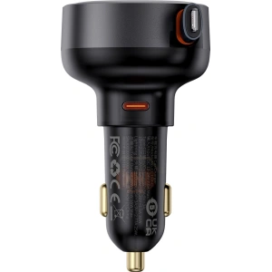 Hurtownia GSM - Automobilová nabíječka Baseus Enjoyment Pro USB-C + vestavěný kabel Lightning 60W černá - BSU4817 - {ean13} - Hurt