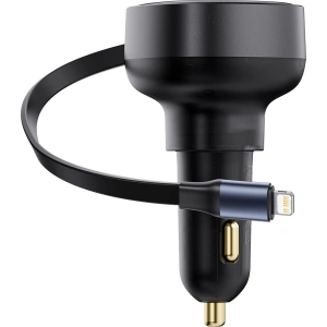 Hurtownia GSM - Auto-Ladegerät Baseus Enjoyment Pro USB-C + integriertes Lightning-Kabel 60W schwarz - BSU4817 - {ean13} - Hurt