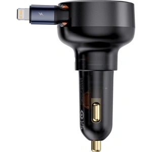 Hurtownia GSM - Auto-Ladegerät Baseus Enjoyment Pro USB-C + integriertes Lightning-Kabel 60W schwarz - BSU4817 - {ean13} - Hurt
